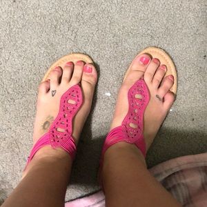 Pink sandals